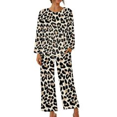 clearance under $5 Clothes StoreClick Here Usmixi Womens Loungewear Set Pajamas Sets for Women Vintage Leopard Print Long Sleeve Pullover Top and Pants 2 Piece Sets Ladies Homewear Sleepwear Lounge Matching Sets Deals on Sale Product Description: Style:2 Pieces Outfits,Matching Sets,Two Pieces Sets,Tracksuits Material: Polyester,Cotton,Cottonblend Gender:Womens,Ladies,Girls Season:Summer,Spring,Fall/Autumn,Winter Feature:Fashion,Casual,Cute Occasions: Casual, Traveling, Vacation, Working, Party, Cruise Lounge Wear, Styles For Women Over 50, Cruise Clothes, Leopard Pajamas, Pieces Outfits, Womens Loungewear Sets, Outfits Matching, Plus Size Pajamas, Vintage Leopard