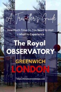 the royal observatory in greenwich, england with text overlay