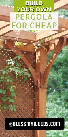 a wooden pergola with text overlay that reads, how to build a pergola tips