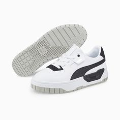 Puma Cali, White Puma, Youth Shoes, Sneakers Puma, Colour Blocking, White Sneakers Women, Low Boots, Heel Caps, Pumas Shoes