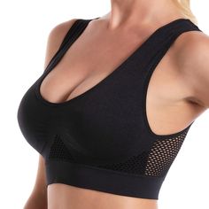 PRICES MAY VARY. 【Upgrade Premium Sports Bras】Our air bra is crafted with breathable fabric that keeps you cool and dry, making it perfect for all-day wear. Covers and sustains the natural breast without clutter, without wires, and without disturbing straps. Say goodbye to discomfort caused by sweat and irritation. 【Breathable Cool Liftup Air Bra】Wire-Free Comfort Liftup Air Bra - Say farewell to traditional underwires that can be restrictive and uncomfortable. Our air bra is wire-free, providin Air Bra, Wireless Sports Bra, Bra Materials, Running Sports Bra, Most Comfortable Bra, Free Bra, Yoga Sports Bra, Comfortable Bras, Seamless Sports Bra