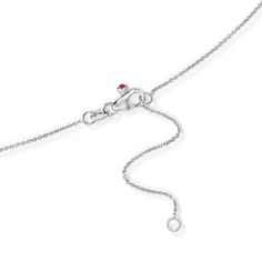 Roberto Coin .23ct t. w. Diamond Station Necklace in 18kt White Gold. 16". Founded in Vicenza, the City of Gold in 1977, Roberto Coin jewelry celebrates the elegance of femininity, creativity and craftsmanship. This lovely necklace features a dainty 18kt white gold cable chain that dangles dazzling drops of .23 ct. t. w. round brilliant-cut diamonds. Includes a hidden Roberto Coin signature inside: a tiny gemstone as a secret gift of good wishes to every woman wearing it. Includes 2" extender. M Diamond White Cubic Zirconia Necklace With Cable Chain, White Cubic Zirconia Necklace With Cable Chain, Yellow Gold Cubic Zirconia Necklace With Cable Chain, Diamond White Fine Jewelry Necklace With Polished Finish, Diamond White Cable Chain Fine Jewelry, Diamond White Fine Jewelry With Cable Chain, White Gold Necklace With Polished Cubic Zirconia, Formal Briolette Necklace With Polished Finish, Anniversary Cubic Zirconia Cable Chain Necklace