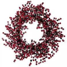 a bunch of red and black beads are arranged in a circle on a white background