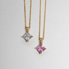 This beautiful Solana Necklace will make any outfit shine. Its sparkling pendant is made of cubic zirconia and comes in a diamond-shaped design available in pink and clear. Diamond Shaped, Diamond Shapes, Cubic Zirconia, Sparkle, Pendant, Pink, Design