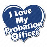 i love my corrections officer sticker on a white background with the words'i love my corrections officer '