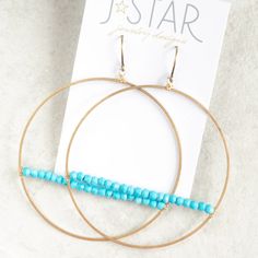 Extra Large Linear Gemstone Circle Earrings – jstarjewelrydesigns Earring Tips, Piano Strings, Beads Inspiration, Diy Wire Earrings, Earrings Beads, Earrings Ideas, Tattoo Women, Beads Jewellery, Beaded Bracelet Patterns