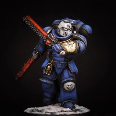 (6) Reddit - Dive into anything 40k Ultramarines, Tutorial Painting, Plant Zombie, Adeptus Astartes, 40k Miniatures, Warhammer Models, Warhammer 30k, Knight Art, Warhammer 40k Miniatures