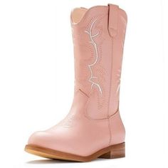 Western Cowboy Boots IUV boots not only visually elogates the proportion of the leges and it seens that the whole person will much taller. Size: 5 Big Kid.  Color: Pink.  Gender: unisex.  Age Group: kids. Western Martin Boots With Round Toe For Outdoor, Western Style Martin Boots With Round Toe For Outdoor, Western Style Mid-calf Boots With Round Toe, Pink Boots For Outdoor Fall Activities, Pink Martin Boots With Round Toe For Fall, Fall Pink Martin Boots With Round Toe, Pink Round Toe Martin Boots For Fall, Pink Western Boots With Round Toe, Casual Pink Mid-calf Boots With Round Toe