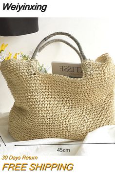 Shipping: Worldwide Express Shipping AvailableDelivery time: 🚚7-15Days Fast ShippingReturns: Fast refund,💯100% Money Back Guarantee.SPECIFICATIONStote bag: large capacity tote bagstraw bag: fashion straw bagshoulder bag: summer beach shoulder baghandbag: handmade handbagStyle: BohemianShape: Casual TotePlace Of Origin: GUANG DONG ProvincePlace Of Origin: GUANG DONG ProvincePattern Type: KnittingOrigin: Mainland ChinaOccasion: VersatileMain Material: StrawLining Material: PolyesterInterior: No Bach Gift, Rope Knitting, Women Boho Style, Boho Handbags, Beach Vintage, Summer Tote Bags, Summer Tote, Knitting Bag, Bohemian Summer