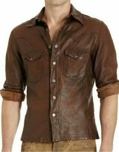 Waxed Brown Color. We will try to resolve the issue to the best of our ability. Fitted Brown Shirt With Casual Collar, Brown Fitted Shirt With Casual Collar, Brown Spread Collar Shirt For Winter, Fitted Shirt With Buttons For Winter, Fitted Leather Button-up Top, Fitted Leather Long Sleeve Tops, Western Brown Tops For Winter, Brown Western Style Top For Winter, Brown Western Tops For Winter