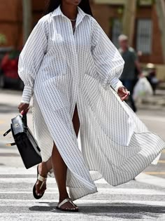 White Fall Shirt Dress For Vacation, White Long Sleeve Shirt Dress For Casual Wear, White Long Sleeve Shirt Dress For Casual Days, Long White Shirt Dress For Spring, Chic Long White Shirt Dress, White Long Shirt Dress For Daywear, Loose Shirt Dress, Plus Size Bohemian, Mode Kimono