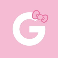 a pink hello kitty wallpaper with the letter g