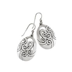 Mingle Earrings #BrightonFashionFridays Elegant Artistic Drop Earrings Jewelry, Silver Teardrop Earrings With Artistic Design, Elegant Artistic Drop Earrings, Elegant Artistic Design Drop Earrings, Elegant Sterling Silver Jewelry With Artistic Design, Swirl-shaped Earrings With Ear Wire, Elegant Swirl Shaped Metal Jewelry, Swirl Earrings For Pierced Ears, Artistic Sterling Silver Earrings