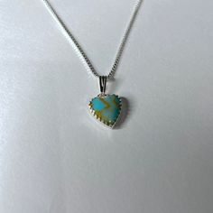 "* Heart shaped turquoise pendant necklace with matching earrings * All Components made from 925 sterling silver * necklace available in sizes 16\",18\" or 20\" * Handcrafted in the USA * Free Shipping * Item shipped in gift box * Item is made to order and cabochon may vary in color These beautiful heart shape pendant necklace and earrings are made entirely from sterling silver with a stunning turquoise cabochon. All jewelry are measured, soldered, and stone set all by hand using quality materia Paw Ring, Heart Jewelry Set, Turquoise Earring, Heart Shaped Pendant Necklace, Earring Dangle, Turquoise Drop Earrings, Turquoise Pendant Necklace, Heart Shaped Necklace, Turquoise Heart