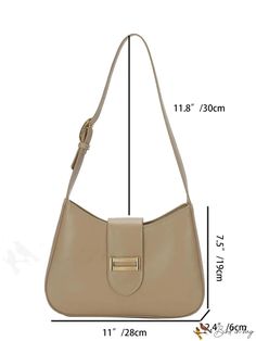 BirdinBag - Chic Khaki Womens Shoulder Bag: Fashionable, Versatile, and Minimalist Chic Solid Color Hobo Bag For Travel, Rectangular Solid Color Hobo Bag For Office, Chic Solid Color Bags For Fall, Chic Solid Color Hobo Bag, Casual Square Shoulder Bag With Hasp Closure, Trendy Solid Color Hobo Bag For Office, Beige Solid Color Satchel Shoulder Bag, Trendy Hobo Bag With Hasp Closure For Everyday, Chic Solid Color Hobo Satchel Bag