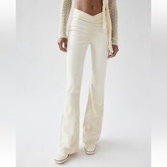 Size : 27” W, 33” Long This Pants So Cool, Cotton And Stretch Fabric, Good For Long Leg Retro Fitted Mid-rise Pants, Retro Mid-rise Pants, Urban Outfitters High-waisted Cotton Pants, Fitted High-rise Spring Bottoms, Fitted High-rise Bottoms For Spring, Fitted High Rise Bottoms For Spring, Chic Cotton Bottoms By Urban Outfitters, Chic Cotton Bottoms From Urban Outfitters, Spring Straight Leg Pants By Urban Outfitters