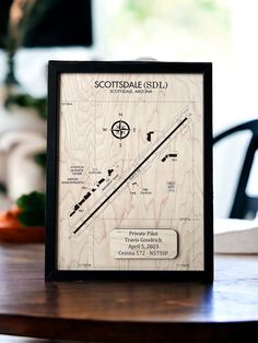 The Private Pilot Plaque is the perfect way to showcase your achievements as a private pilot. Made from premium wood and encased in a sleek black frame, this plaque is both stylish and functional. The centerpiece of the plaque is an expertly crafted airport diagram, providing detailed information about the airport's layout, runways, taxiways, and more. This diagram serves not only as a beautiful piece of art but also as a fun way to see all aspects of the airport you fly out of! The plaque measu Airport Diagram, Pilot Decor, Private Pilot License, Pilot License, Commercial Pilot, Private Pilot, Pilot Gifts, Hard Work And Dedication, Pilots