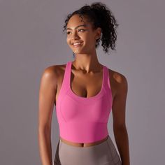 Unleash your potential with the Balance Sports Bra, where style meets performance in perfect harmony. Designed for the modern, active woman, this sexy, tight elastic sports bra top offers the support you need and the look you crave.✔️Superior Comfort✔️Sleek and Sexy✔️Ultimate Support✔️Versatile Style✔️Breathable and Quick-Drying Sculpting Gym Activewear With Built-in Bra, High Stretch Activewear With Built-in Bra For Light Sports, Sculpting Sporty Sports Bra, Solid Sculpting Sports Bra, Functional Sculpting Sports Bra With Light Support, Pink Sports Crop Top With Built-in Bra, Athleisure Sports Bra With Sculpting Padding, Sculpting Athleisure Sports Bra With Built-in Padding, Sculpting Bra-friendly Gym Activewear