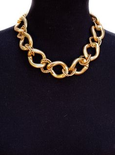 This Matte Gold Chunky Chain Statement Necklace is a must-have Matte gold Chunky link chain Chunky links connected with smaller links Lobster closure in the back with 3" extension Gold Chain Metal Necklace With Oval Links, Gold Chain Necklace With Oval Links, Gold-tone Chunky Chain Link Jewelry, Gold-tone Metal Link Chain Necklace, Chunky Link Chain Necklace For Party, Gold-tone Chunky Chain Necklace With Rectangular Links, Gold Link Chain Necklace With Chain Strap, Gold Oval Link Chain Necklace For Party, Gold-tone Chain Link Necklace For Party