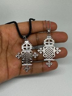 A very Beautiful Handmade Ethiopian Orthodox Church Cross Pendant. Particularly among Ethiopia Orthodox Church followers to wear a cross implied to be protected by the God as well as to show they're devoted Christian. Dimensions: 3.19" (81 mm)  - Height 1.74" (44 mm) - width Christian Cross, Christian Jewelry, Ethnic Jewelry, Christian Art, Cross Pendant, Jewelry Necklace Pendant, Beauty Book, Jewelry Necklaces, Pendant Necklace