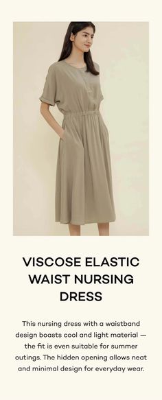 Viscose Elastic Waist Nursing Dress | Konny – Konny Baby Summer Maternity Dress Nursing Friendly, Breastfeeding Dresses, Nursing Dresses, 32 Weeks Pregnant, Maternity Street Style, Stunning Style, Dresses Modest, Nursing Dress, Comfortable Dress