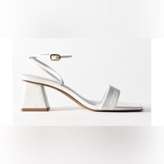 White Heeled Sandals, Zara Sandals, Zara Heels, White Sandals Heels, Square Toe Sandals, Zara White, 2023 Collection, Zara Shoes, Shoes Brand