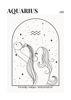 the cover for aquarius's album, featuring an image of a woman with long hair