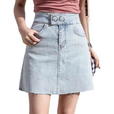 Level up your city trend with the 2023 Summer Collection's mini denim skirt! This high-waisted skirt expertly combines the modern with the vintage with its unique zipper and buttons closure. From coffee dates to outdoor events. make a statement and stand out in any crowd.Why You'll Fall In Love: Vintage Style: Reimagine the glory of the past with this denim skirt. which effortlessly combines vintage style with modern flair. Unique Closure: A harmonious blend of a zipper and buttons closure ensur Trendy Non-stretch Mid-rise Mini Skirt, High Waist Denim Skirt For Fall, Fitted Mini Denim Skirt With Button Zip Fly, Mid-rise Denim Skirt With Belt Loops, Fall Denim Mini Skirt With Belt Loops, Non-stretch Mid-rise Mini Skirt For Spring, Fall Mini Denim Skirt With Belt Loops, Mini Denim Skirt With Belt Loops, Denim Mid-rise Skirt With Button Zip Fly