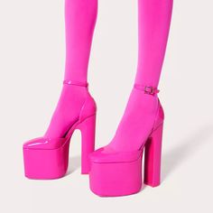 Barbie Pink Valentino Platforms. Ntw - Never Worn Modern Pink Platform Heels, Modern Pink Heels With Round Toe, Modern Pink Round Toe Heels, Bold Pink Heels For Party, Bold Pink Party Heels, Valentino Espadrilles, Vintage Summer Outfits, Pink Nike Shoes, Valentino Garavani Shoes