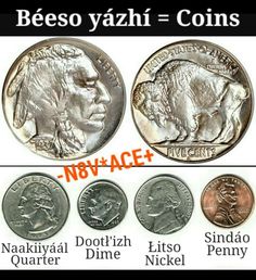 three different types of buffalo coins