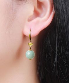 Elevate your style with the sophistication and exclusivity of our Cute Light Green Sterling Silver Overgild Jade Drop Earrings. Crafted with premium materials, these elegant earrings exude tastefulness and luxury. Adorn your ears with this unique piece that alludes to the world of art, literature, and fashion.Made of fine Sterling Silver Overgild Jade.Measurement: 3.9cm/1.521" * 1.2cm/0.468". Matches easily with daily hairstyle, dresses & Shirts Daily Hairstyles, Elegant Earrings, Art World, Light Green, Unique Pieces, Elevate Your Style, Jade, Literature, Shoe Jewelry