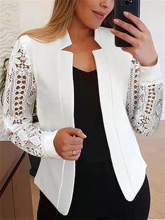 Plain Blazer, Fashion Stand, Ladies Blazer, Collar Cardigan, Casual Blazer, Colored Blazer, Outfit Casual, Blazers For Women