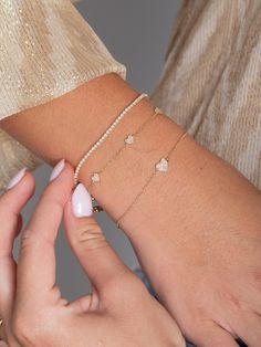 Add some sparkle to your stack with this 1 carat diamond tennis bracelet. This dainty bracelet is lightweight perfect for everyday wear! Tennis Bracelet Stack, Tennis Jewelry, Dainty Gold Jewelry, Expensive Jewelry Luxury, Simple Diamonds, Kids Earrings, Magical Jewelry, Initial Jewelry, Expensive Jewelry