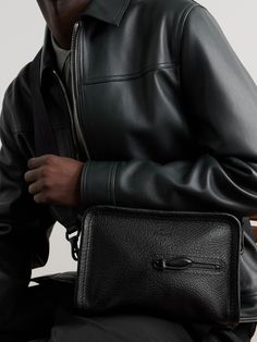 Berluti's 'Journalier' messenger bag has been crafted in Italy from full-grain leather that will continually soften over time. It has an adjustable strap woven with the brand's 'Scritto' motif and plenty of zipped compartments for your keys, cards and earphones. Messenger Bag Men, Leather Messenger Bag, Leather Messenger, Full Grain Leather, Calf Skin, Messenger Bag, Bag Accessories, Leather, Black