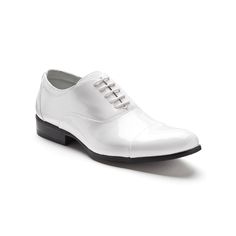 Add the perfect finishing touch to your formal attire with these handsome men's oxford dress shoes from the Stacy Adams Gala collection.Click this FOOTWEAR GUIDE to find the perfect fit and more!SHOE FEATURES Memory foam insole ensures lasting comfort SHOE CONSTRUCTION Manmade upper & outsole Leather lining Foam midsole SHOE DETAILS Cap toe Lace-up closure Memory foam footbed Size: 10 Wide. Color: White. Gender: male. Age Group: adult. Pattern: Solid. White Lace-up Formal Dress Shoes, White Pointed Toe Lace-up Shoes For Formal Occasions, White Pointed Toe Oxfords For Formal Occasions, Formal White Pointed Toe Oxfords, White Pointed Toe Oxfords For Business, Classic Fitted Dress Shoes For Groom, Fitted White Dress Shoes For Office, White Formal Lace-up Dress Shoes, White Round Toe Oxfords For Formal Occasions