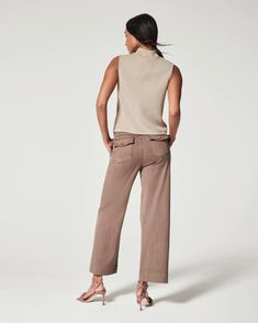 Twillpower! This super-soft cropped wide leg pant is the perfect addition to your wardrobe. With a pull-on design and the slim built in, these comfy pants flatter all over. It’s twill...with a twist! 4-way stretch, buttery-soft twill fabric for ultimate comfort and smoothing Pull-on design for a completely smooth front. Functional front and back pockets The Slim is Built In – hidden Gut Check™ shaping targets the tummy The Dye Download: Stretch Twill styles are garment-dyed for a worn-in look th Fall Cropped Leg Pull-on Pants, Fall Cropped Leg Pull-on Style Pants, Fall Cropped Leg Pants With Pull-on Style, Fall Cropped Leg Capris With Elastic Waistband, Spring Versatile Cargo Pants With Cropped Leg, Spring Versatile Cropped Leg Cargo Pants, Versatile Cropped Cargo Pants For Spring, Spring Versatile Cropped Cargo Pants, Fall Solid Capris With Relaxed Fit