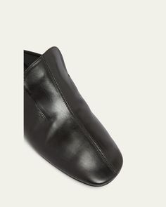 Dries Van Noten mules in smooth leather    Flat heel    Squared toe    Leather lining    Rubber outsole    Easy slide style    Made in Italy Vans Slides, Womens Black Flats, Travel Size Perfume, Square Toe Shoes, Leather Mules, Leather Wedges, Dries Van Noten, Pump Sandals, Leather Flats