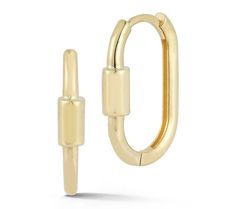 Elevate your everyday style with the Oval Lock Huggie Hoop Earrings. These 14K gold earrings blend timeless elegance with a modern twist, featuring a non-functional screw clasp design that adds a unique touch to your look. Perfect for any occasion, they offer a subtle sparkle that complements both casual and formal outfits. From Luminosa Gold. Modern Oval Tarnish Resistant Huggie Earrings, Modern Yellow Gold Oval Link Hoop Earrings, Formal Outfits, Huggie Hoop Earrings, Formal Outfit, Everyday Style, Everyday Fashion, Timeless Elegance, Gold Earrings