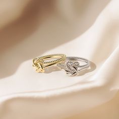 “Double Knotted Ring” is inspired by Ecclesiastes 4:9-10, where the intertwined knots symbolize an unbreakable bond between two souls. This sacred connection represents the strength and support found in love, faith, and unity. This meaningful ring is an ideal gift for anyone who values the power of love and faith, whether it's for a partner, friend, or family member. The accompanying sweet message card serves as a gentle reminder of mutual support."Two are better than one because they have a goo Adjustable Rings With A Modern Twist For Promise, Adjustable Promise Ring With A Modern Twist, Modern Twist Adjustable Promise Ring, Adjustable Twisted Promise Ring, Ecclesiastes 4 9 10, Ecclesiastes 4:9-10, Two Are Better Than One, Meaningful Rings, Gold Knot Ring