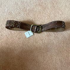 Brand New Never Worn Brown Embellished Belt From Free People Cool Belts, 90s Belt, Cool Belt, Texas Chainsaw, Embellished Belt, Free People Accessories, Cloth Belt, Spring Clothes, Style Box