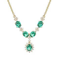 Add timeless elegance to your jewelry collection with this 14k Gold Over Silver Lab-Created Emerald Necklace. Add timeless elegance to your jewelry collection with this 14k Gold Over Silver Lab-Created Emerald Necklace. FEATURES Drop length: 0.88'' Chain Length 15.5inch Consumer 16.5inch Chain type: cable Clasp: spring-ring Nickel free Metal: sterling silver Plating: 14k gold flash plated Finish: polished Packaging: boxedSTONE DETAILS Stone type: lab-created white sapphire Total weight: 1 3/4 ct Classic Yellow Gold Necklace With May Birthstone, Exquisite May Birthstone Necklaces For Formal Occasions, Exquisite May Birthstone Necklace For Formal Occasions, Formal Diamond Necklace For May Birthstone, Exquisite 14k Gold Necklaces For Formal Events, Exquisite 14k Gold Necklace For Formal Occasions, Elegant Gold Emerald Necklace, Classic Formal Emerald Necklace With Hallmark, Classic Formal Emerald Necklace Hallmarked