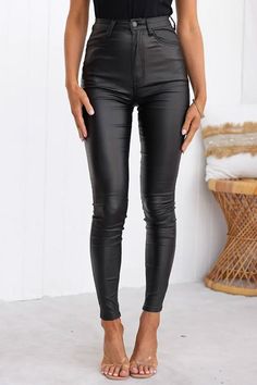 These High Waist Faux Leather Stretchy Slim Fit Pants combine comfort, luxury, and style. Crafted from a faux leather material, these pants are designed to fit and flatter your body with their stretchy fit, high waist shape, and slim leg. You'll love the way you look and feel! Material:Cotton+Polyester SIZE US/CAN BUST WAIST HIPS S 2-4 33"-34" 26"-27" 36"-37" M 6-8 35"-36" 28"-29" 38"-39" L 10-12 37"-39" 30"-32" 40"-42" XL 12-14 40"-42" 33"-35" 43"-45" Winter Mini Dresses, Mini Robes, 70 Dress, Fit Pants, Slim Fit Pants, Slim Leg, Long Blouse, Slim Legs, Myanmar