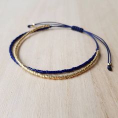 Cobalt Blue and Gold Minimalist Bracelet, Dark Blue Tiny Bead Bracelet, Minimalist Everyday Jewelry, Dainty Friendship Bracelet - Etsy Greece Luxury Beaded Jewelry, Adjustable Blue Friendship Bracelets With Gold Beads, Minimalist Blue Jewelry With Tiny Beads, Blue Jewelry With Gold Beads, Blue Bracelets With Tiny Beads For Friendship, Blue Beaded Bracelets With Tiny Beads For Everyday, Everyday Blue Bracelets With Gold Beads, Everyday Blue Beaded Bracelets With Tiny Beads, Blue Bracelets With Gold Beads For Jewelry Making