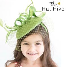 "🐝 Fascinator with feathers & mesh veil 🐝 Style: \"The Mini Madelyn Marie\" from The Hat Hive. ♥Attaches with matching, satin headband. ♥Ultra Light & comfortable to wear. ♥Packed and shipped in a sturdy box with special love & care to ensure a safe delivery. ♥Includes a hat care card with instructions on how to care for & keep your piece beautiful. ♥Over 14,000 pieces sold & 2,000 5 star reviews. Our \"Hive Girls\" come back year after year for their next hat or fascinator. Loving their piece Summer Party Mini Hats Made Of Tulle, Summer Party Mini Tulle Hats, Adjustable Hats For Summer Costume Party, Tulle Hat For Kentucky Derby Party, Spring Party Tulle Headpiece, Spring Party Feather Trim Fascinator, Summer Party Headpieces Made Of Tulle, Summer Party Tulle Headpiece, Party Tulle Mini Hats