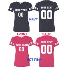 FRONT and BACK CUSTOMIZED FOOTBALL TEE SHIRT - FAN JERSEY Please Let Us Know Your Front and Back Custom Clearly When you place your order, Leave a CUSTOMER NOTE about customization. Exp: Front Text: TEAM A Front Number: 25 Back Text: JOHN Back Number: 25 Front number size: 5 inches high Back Number size :8 inches high Text size max 13 inches long PLEASE SEE THE PRODUCT PICTURES BEFORE ORDER Our Navy Color is VINTAGE NAVY (Greyish Navy) If you have any other customization idea, please share with Varsity Crew Neck T-shirt For Team Events, Navy Team Name Football Tops, Navy Tops With Team Name For Football Season, Navy Tops For Sports Events, Casual Team-colored Tops For Team Events, Sporty Navy Tops For Team Events, College Baseball Jersey With Name Print, Team Events Letter Print Baseball Jersey With Crew Neck, Varsity T-shirt For Baseball Season Team Events