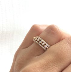 Gold Eternity Band Ring. Stackable Rings. Gold Stacking Rings. Stackable Diamond White Promise Ring Bands, Stackable Round Diamond Ring For Wedding, White Promise Bands, Dazzling Stackable Diamond Wedding Ring, Dazzling Stackable Eternity Band For Wedding, White Stackable Rings For Anniversary, Dazzling White Stackable Rings, Stackable Oval Rings For Anniversary, Diamond White Stackable Bands For Anniversary