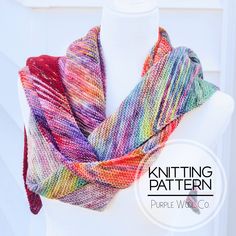 FIRESIDE FADE Scarf Knitting Pattern | PDF Scarf Knitting Pattern | Fingering weight yarn | Hand Knit Pattern | Knitting Pattern Scrap Yarn Knitting Projects, Sock Yarn Scarf, Mini Skein Projects, Knitting Scarves, Knit Shawls, Ribbed Scarf, Scarf Yarn, Knit Shawl, Fade Styles