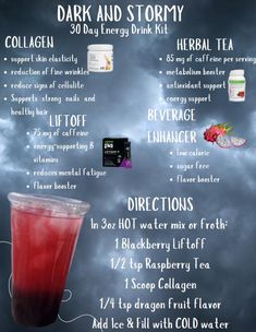 a poster with instructions on how to drink dark and stormy tea