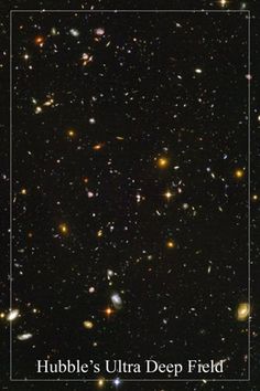 an image of many different objects in the dark night sky with stars all around them