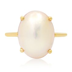 Large Oval White Pearl Ring – Milestones by Ashleigh Bergman Timeless Oval Rings With High Luster, High Luster Oval Ring In 14k Gold, High Luster 14k Gold Oval Rings, Yellow Gold Oval Pearl Ring With Polished Finish, Oval Yellow Gold Pearl Ring With High Luster, Oval Pearl Ring In Yellow Gold With High Luster, Elegant Oval Opal Ring With Polished Finish, Classic Oval Ring With High Luster, Classic Oval Rings With High Luster